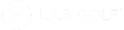 L.A.B. Golf logo featuring a heart and golf tee, representing GolfN's mission to enhance golf experiences through technology and community engagement.