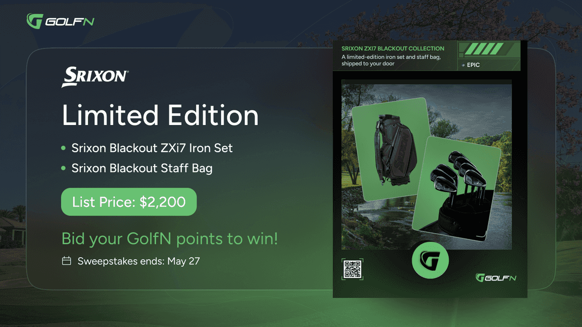 Win the Srixon Blackout Collection: Black Chrome Irons and Staff Bag